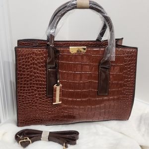 Faux Crocodile Tote